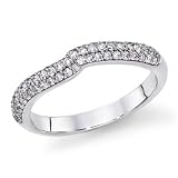 1/3 ct. Diamond Wedding Band 14k White Gold - Free Resize