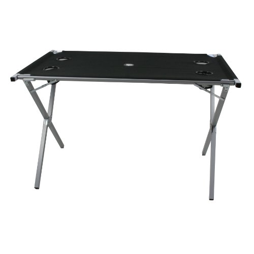 10T polyTAB Double Table camping Noir 110 x 70 x 70 cm