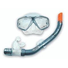 Tauch- und Schnorchelset Aqualung Miami Dry - Gr. L silber