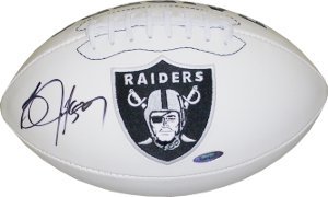 Bo Jackson Autographed/Hand Signed Oakland Raiders Logo Football- TriStar Hologram