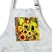 Sun Flower flowers - Full Length Apron With Pockets 22w X 30l