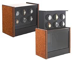 The Avanti 6 Burlwood - Watch Winder for Six Watches By Orbita