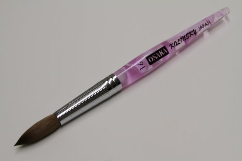Osaka Finest 100% Pure Kolinsky Brush, Size # 16, Made in Japan, Acrylic Purple Handle