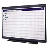 Best Price Quartet Products - Wall Planning System, Magnetic, 41 Lines/70 Columns, 6'x4' - Sold as 1 EA - Improve organization and efficiency by planning and organizing projects, personnel and schedules with wall planning system. Premium porcelain magnetic dry-erase surface resists staining and ghosting. Factory-installed, marker tray holds several dry-erase markers and eraser. Mistake-proof hanging system for simple accurate installation. Contemporary Prestige Plus frame with neutral graphite finish. Incl