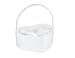 Hortense B. Hewitt Wedding Accessories, Flower Girl Basket, Heart Shaped White Satin, 7-Inches Tall
