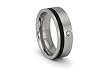 Stainless Steel Lady Ring with CZ 7mm