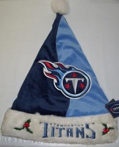 Tennessee Titans NFL Colorblock Plush Santa Hat (Quantity of 1)
