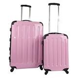 28" Spinner PINK Suitcase + FREE Carry-on luggage set