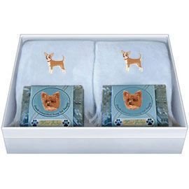 Double Gift Box with Chihuahua Soap and Towel