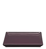 Emile Henry - 378824 - Lot de 3 Assiettes gourmet carrées - coloris figue - 24x27 cm