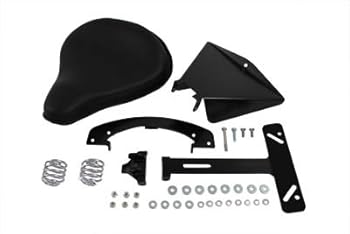 Motorcycle Black Leather Solo Seat Kit