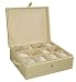 Deluxe China Storage Cup Chest (Cream Faux Leather) (5.25