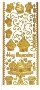 12 PACK DAZZLES 4x9 HEY CUPCAKE GOLD Papercraft, Scrapbooking (Source Book)