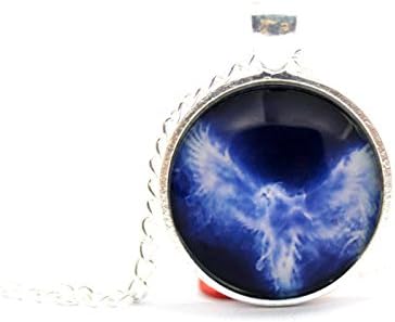 ArtShop Fashion Jewelry Harry Potter Dumbledore'S Phoenix Patronus Necklace Glass Cabochon Necklace Christmas gift