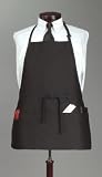Next Day Gourmet Three Pocket Bib Apron Black