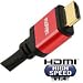 Elementhz 2 meter (6.56ft) HDMI Cable, Round Jacket, Red End