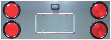 Trux Accessories Center Panel Back Plate - 4 x 4in. Incandescent Lights