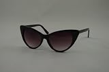 Classic Cats Eye Style Retro Sunglasses - Black Frames