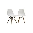 Baxton Studio LAC Plastic Side Chair Set of 2