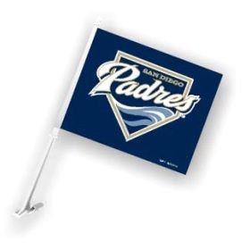 MLB San Diego Padres Car Flag W/Wall Brackett