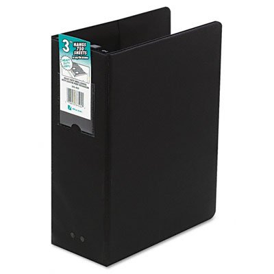 Wilson Jones Large Capacity Hanging Vinyl Binder 3-Inch Capacity, 8.5 x 11 Inch Sheet Size, Black (W365-49B)