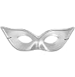 Silver Harlequin Half Mask