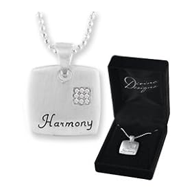 Divine Designs Matte and Crystal Inspirational Pendants