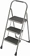 Gorilla 3 Step Highback Step Stool, Thin Folding  200 LB Weight Capacity