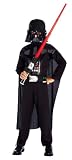 Original Darth Vader Star Wars Starwars Kostüm für Kinder Set 8-10 Jahre 3-teilig ohne Lichtschwert