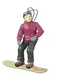 Woman Snowboarding With Green Board Winter Sports Christmas Ornament