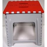 18 Step Stool - Imperial Easy Folding Step Stool With Handles - MW1111 Red and White Large