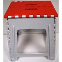 18 Step Stool - Imperial Easy Folding Step Stool With Handles - MW1111 Red and White Large