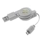 GTMax Micro USB Data Hotsync & Charging Retractable Cable for Amazon Kindle 2 3