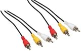 3 fono phono Audio Video AV Plugs to 3 fono phono Audio Video AV Plugs 5m 5meter --Cable 521/5
