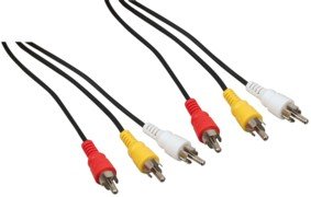3 fono phono Audio Video AV Plugs to 3 fono phono Audio Video AV Plugs 5m 5meter --Cable 521/5