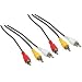 3 fono phono Audio Video AV Plugs to 3 fono phono Audio Video AV Plugs 5m 5meter --Cable 521/5