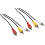 3 fono phono Audio Video AV Plugs to 3 fono phono Audio Video AV Plugs 5m 5meter --Cable 521/5