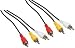3 fono phono Audio Video AV Plugs to 3 fono phono Audio Video AV Plugs 5m 5meter --Cable 521/5