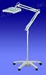 Professional Fluorescent 7.5 x 6.25" Magnifier Floor Lamp - Heavy-Duty Roller Stand - 5 Diopter