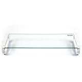 Placewiz - iRoo iBoard - justierbares Schreibtischregal aus Glas mit USB-Hub