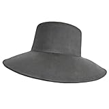 BLACK STRUCTURED WIDE BRIM FORMAL LADIES HAT