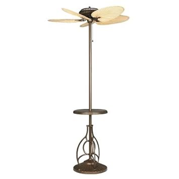 Torrento Floor Fan in Aged Bronze with Bamboo Blades in Antique Torrento Floor Fan in Aged Bronze with Bamboo Blades in Antique