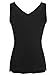 Ninedaily Women Sleeveless Comfy Tunic Top Pleated Front V Neck Tanks Vest