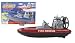 8" Rescue Patrol Boat w/ Water Action and Control Rudder + Fun Bath Tub Pool Toy Boats for kids