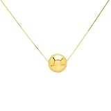 Duragold 14k Yellow Gold 12mm Polished Bead Pendant Necklace, 18