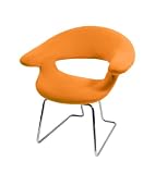 2 Ultra Soft Studio Chairs in Tangerine By Walker Edison