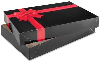 Cakesupplyshop Packaged 5pack Mens Large Sweater &amp; Shirt Black &amp; Red Gift Wrap Large 2-piece Designer Red Bow Apparel Boxes