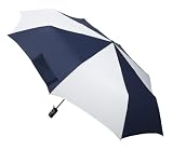 Totes Golf Size Auto-Open/Close Umbrella, Navy and White