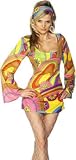 HIPPY 60s HIPPIE LADY FANCY DRESS COSTUME/OUTFIT SIZE UK 8/10