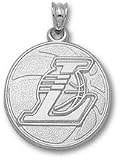 Los Angeles Lakers 3/4 Basketball Pendant - Sterling Silver Jewelry